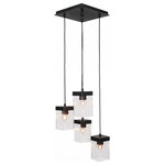 Toltec Lighting - Toltec Lighting 3214-ES-530 Nouvelle - Four Light Cord Mini Pendant - Canopy Included: Yes