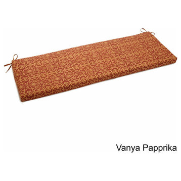 57"x19" Outdoor Spun Polyester Loveseat Cushion, Vanya Papprika