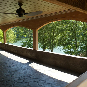 Screen porch overlooking Smith Mountain Lake