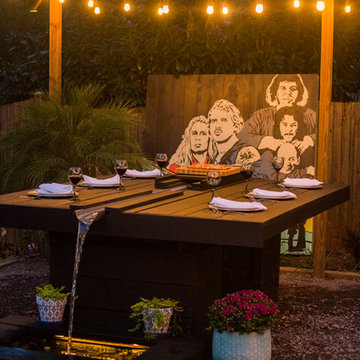 A modern backyard in Culpeper VA