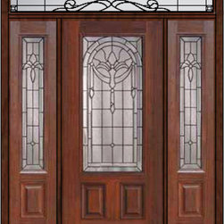 Prehung Side lights-Transom Door 80 Fiberglass Palacio 3/4 Lite - Front Doors