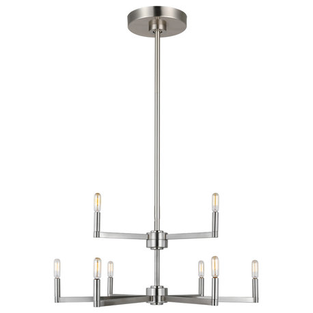 Fullton 9-Light Chandelier in Brushed Nickel