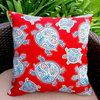 Outdoor Kids Red Sea Turtles 18x18 Throw Pillow, One Pillow Only, Pillow Cover O