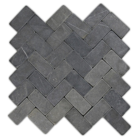 Grey pencil stone mosaic tile, natural light gray, 15x12 sheet