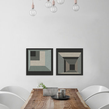 Geometric Perspective X Diptych