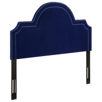 Laylah Queen Headboard in Pebbled Velvet