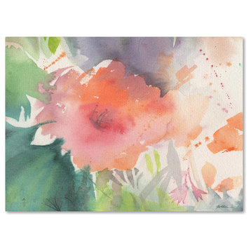 Sheila Golden 'Coral Blossom' Canvas Art, 18"x24"