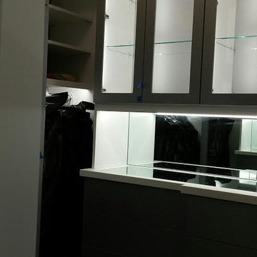 Closet with LED lighting