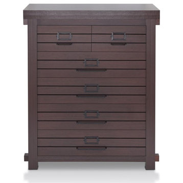 Furniture of America Colston Transitional Wood 6-Drawer Chest in Espresso