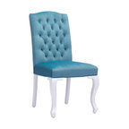 Zuo Modern Bourbon Dining Chair Blue Velvet, Set of 2