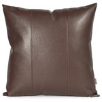 Amanda Erin - Avanti 20"x20" Pillow, Pecan - Change up color themes or add pop to a simple sofa or bedding display by piling up the pillows in a multitude of colors, textures and patterns. This Avanti Pillow features a rich pecan brown color, textured grain and a paneled design to give the look of true leather.