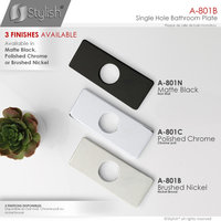 STYLISH 6 1/8" Brushed Nickel Bathroom Square Deck Plate