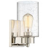 1-Light Wall Sconce, Polished Nickel