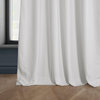 Heritage Plush Velvet Curtain Single Panel, Pillow White, 50"x96"