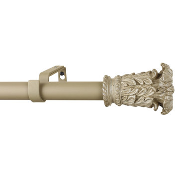 1" Diameter Chilton Curtain Rod, 84"-120", Cottage