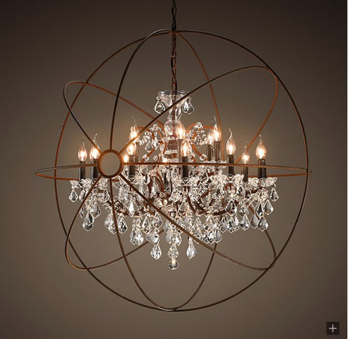Orb Crystal Chandelier Sans Candle Style Light