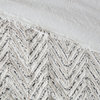 Madison Park Adelyn Chevron Faux Fur Comforter/Duvet Cover Mini Set, Grey, Full/