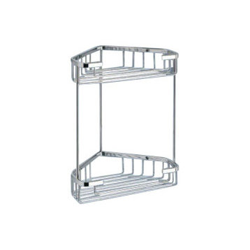 Chrome Corner Double Shower Basket