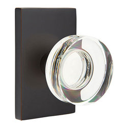 Modern Disk Crystal Knob by Emtek - Doorknobs