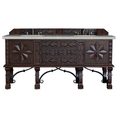 James Martin Vanities 150-V72-3ESR Balmoral 72" - Antique Walnut