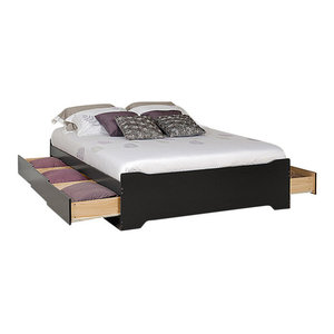 Urban Slat Bed With 6 Drawer Storage Craftsman Panel Beds By