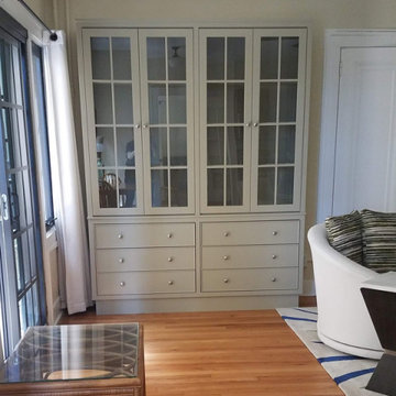 Custom Credenza & Hutch with Wine Racks