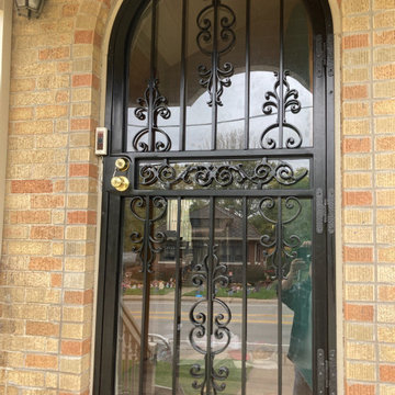 Arch Top Steel Security Storm Door / AFTER
