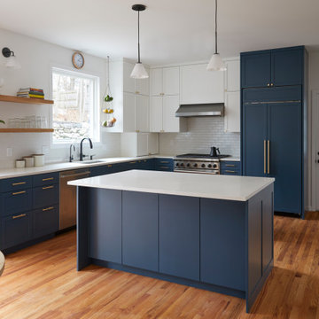 Painted Frame and Panel Kitchen