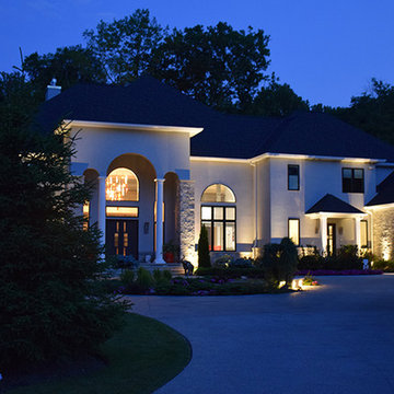 Moreland Hills OH Driveway, Pathway, Facade and Water Feature Lighting