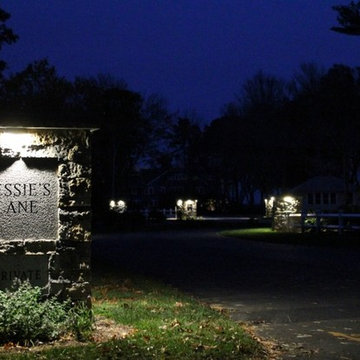 Cape Cod Landscape: Stone Pillar Accents