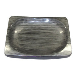 Belle & June - Brushstrokes Silver/Black Oval Soap Dish - Products