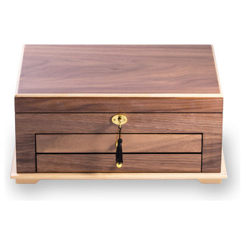 Lacquered Wood 3-Level Jewelry Box