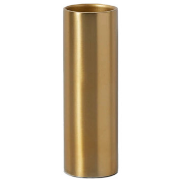 Serene Spaces Living Stylish Matte Gold Floral Vase, In Various Shapes & Sizes