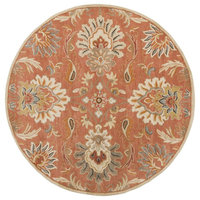 Surya Caesar CAE-1112 Area Rug, Brown/Orange, 6' Round