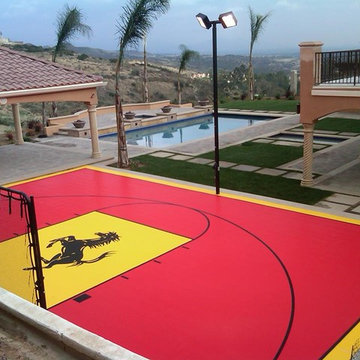 Backyard Multi Sport Home Basketball Court