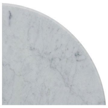 9"x9"Carrara White Marble Accessory, Corner Shelf, Both Sides Polished, Set of 2
