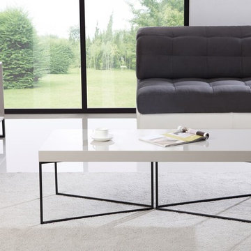 Mixer Coffee Table | High-Gloss Cream - $475.05
