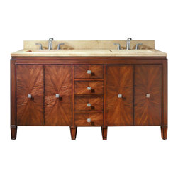 Avanity - Avanity Brentwood 61" Double Vanity in New Walnut finish - Bathroom Vanities And Sink Consoles