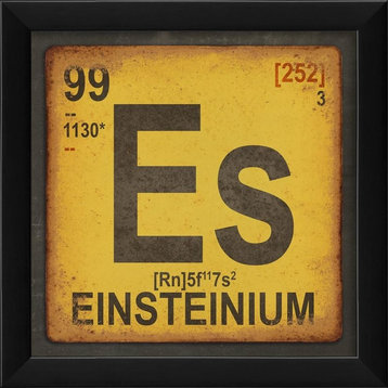 Einsteinium Element Yellow Framed Poster