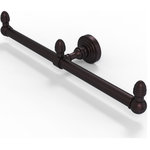 Allied Brass - Waverly Place 2 Arm Guest Towel Holder, Antique Bronze - This elegant wall mount towel holder adds style and convenience to any bathroom decor. The towel holder features two arms to keep a pair of hand towels easily accessible in reach of the sink. Ideally sized for hand towels and washcloths, the towel holder attaches securely to any wall and complements any bathroom decor ranging from modern to traditional, and all styles in between. Made from high quality solid brass materials and provided with a lifetime designer finish, this beautiful towel holder is extremely attractive yet highly functional. The guest towel holder comes with the 12 inch bar, a wall bracket with finial, two matching end finials, plus the hardware necessary to install the holder.