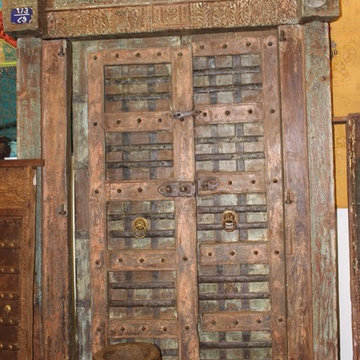 Antique India Haveli Vintage Teak Carved Door
