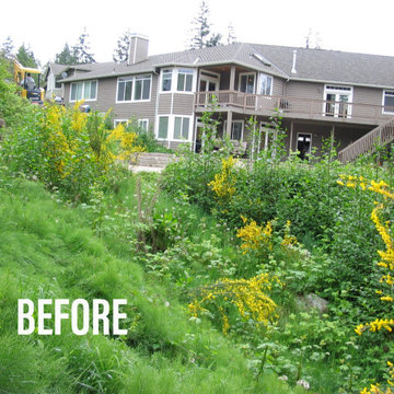 Large Excavation and Retaining Wall/Steps