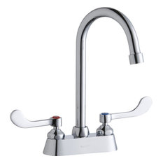 Elkay 4" Centerset With Exposed Deck Faucet and 5" Gooseneck Spout
