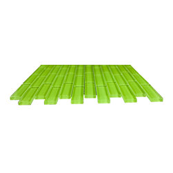 1x3 Grass Green Glossy Subway Glass Mosaic Tiles - Home Accessories & Decor