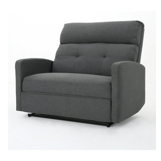 hana plush cushion tufted back loveseat recliner