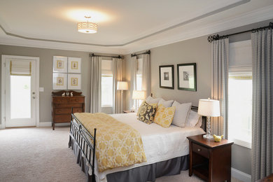 Photo of a transitional bedroom in Raleigh.