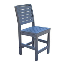 Highwood USA - Weatherly Counter-Height Side Chair, Coastal Teak - Outdoor Bar Stools And Counter Stools