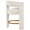 Gwen Modern Luxury Jacquard Fabric Upholstered Sculpture Counter Stool