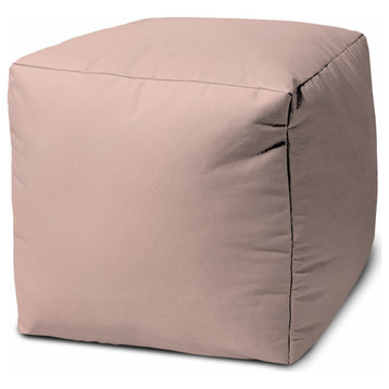 17  Cool Pale Pink Blush Solid Color Indoor Outdoor Pouf Cover