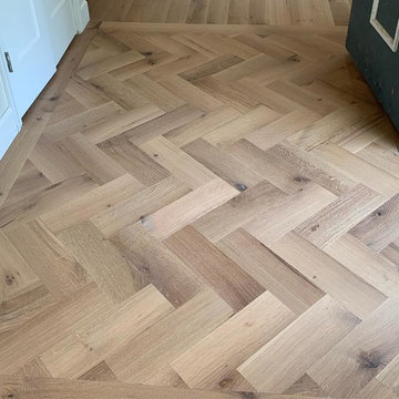 Herringbone - 5" Rift and Quartered White oak finished with Rubio Monocoat